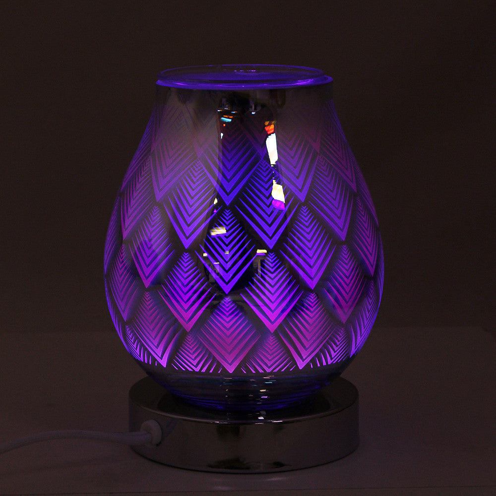 Color Changing Lattice Oil Burner - Style B